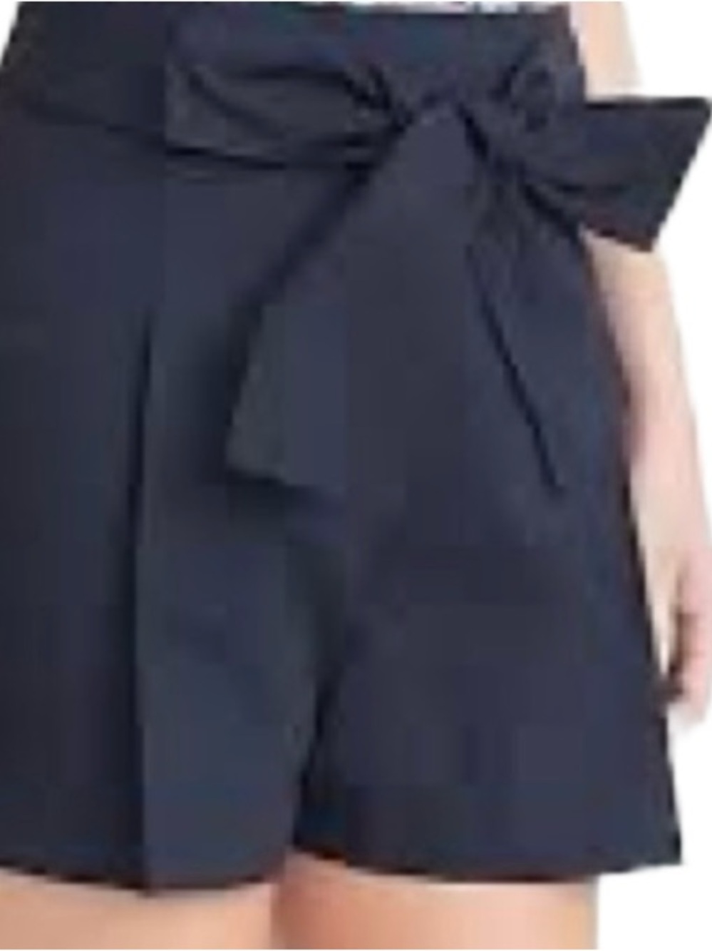 Y2K J Crew Black Tie Waist Polished Cotton Shorts Size 12